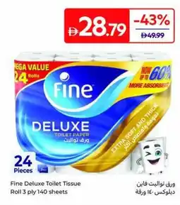 Carrefour Fine Deluxe Toilet Tissue Roll offer