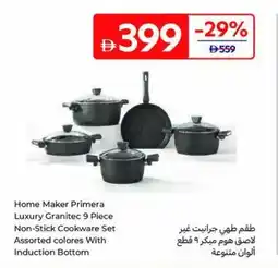 Carrefour Home Maker Primera Luxury Granitec 9 Piece Non-Stick Cookware Set offer