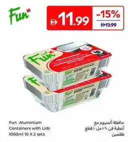 Carrefour Fun Aluminium Containers with Lids offer