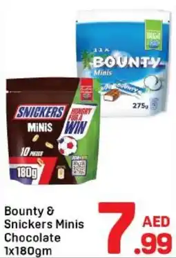 Day To Day Bounty & Snickers Minis Chocolate offer