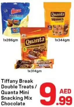 Day To Day Tiffany Break Double Treats/ Quanta Mini Snacking Mix Chocolate offer