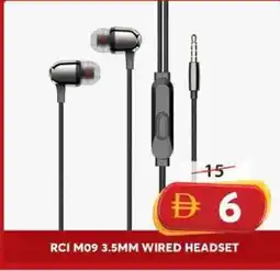 Grand Hyper Market Rci m09 3.5mm wired headset offer
