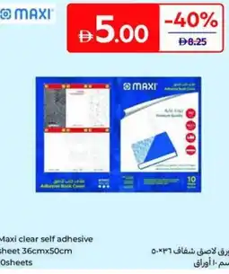 Carrefour Maxi clear self adhesive sheet offer