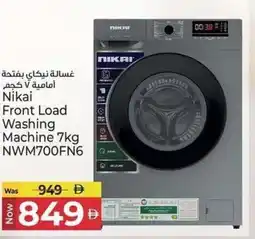 Kenz Hypermarket Nikai Front Load Washing Machine NWM700FN6 offer