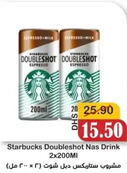 Al Mushrif Co-Operative Society Starbucks Doubleshot Nas Drink offer