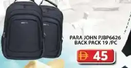 Grand Hyper Market Para john pjbp6626 back pack 19/pc offer