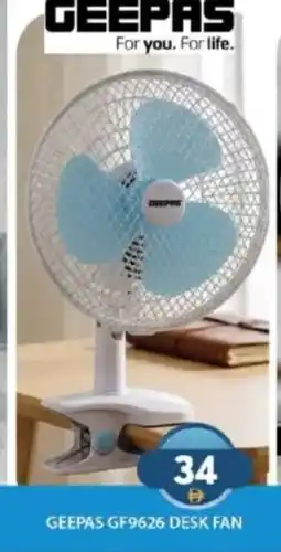 Grand Hyper Market Geepas gf9626 desk fan offer