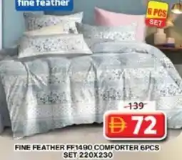 Grand Hyper Market Fine feather ff1490 comforter 6pcs set 220x230 offer