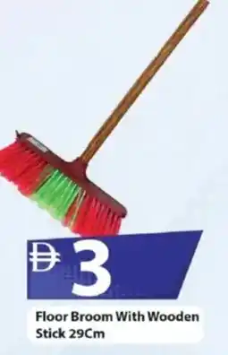 Mark & Save Floor Broom With Wooden Stick 29cm offer