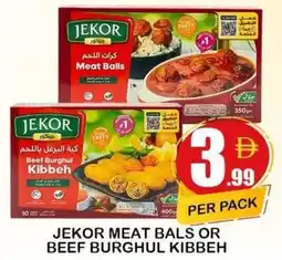 Makkah Markets Jekor meat bals or beef burghul kibbeh offer