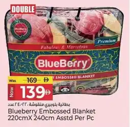 Kenz Hypermarket Blueberry Embossed Blanket offer
