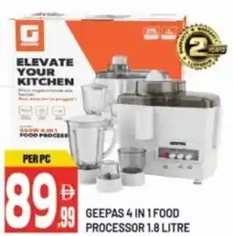 Dream Land Center Geepas 4 in 1 food processor offer