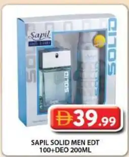 Grand Mall Sharjah Sapil solid men edt +deo offer
