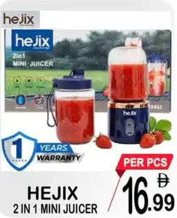 Friday Center Hejix 2 in 1 mini juicer offer