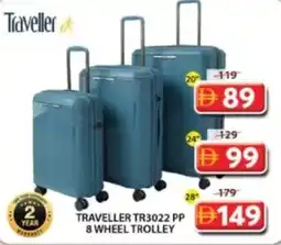 Grand Mall Sharjah Traveller TR3022 PP 149 8 wheel trolley offer