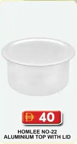 Grand Mall Sharjah Homlee no-22 aluminium top with lid offer