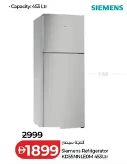 Lulu Hypermarket Siemens Refrigerator KD55NNLEOM offer