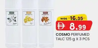 KM Trading Cosmo perfumed talc offer