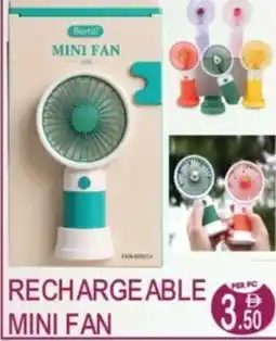 Dream Land Center Rechargeable mini fan offer