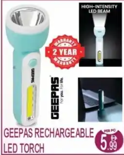 Dream Land Center Geepas rechargeable led torch offer