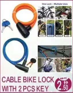 Dream Land Center Cable bike lock with key offer