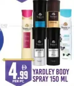 Dream Land Center Yardley body spray offer