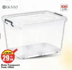 Mark & Save Ekato Transparent Trunk offer