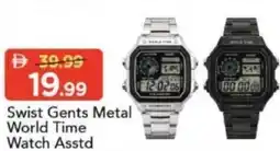 Mark & Save Swist Gents Metal World Time Watch Asstd offer