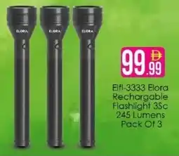 AIKO HYPERMARKET Elfl-3333 Elora Rechargable Flashlight 3Sc 245 Lumens offer