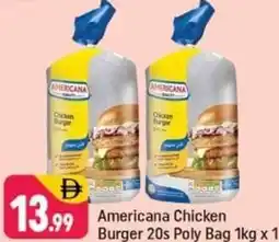 Shaklan Americana chicken burger 20s poly bag offer