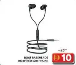 Grand Hyper Market BOAT BASSHEADS 100 WIRED EAR PHONE offer