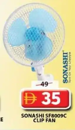 Grand Hyper Market Sonashi SF8009C clip fan offer