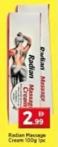 Max Mart Radian Massage Cream offer