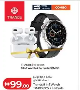 Lulu Hypermarket Trands 9 in 1 Watch TR-BD6935+ Earbuds offer
