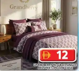 Grand Hyper Market Grandberry hl-gb-01 single bedsheet pillow case offer