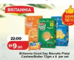 Lulu Hypermarket Britannia Good Day Biscuits Pista/ Cashew/Butter offer