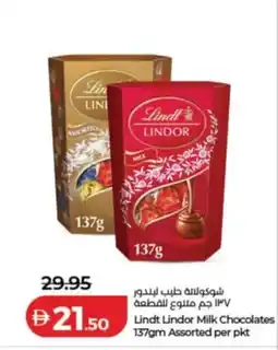 Lulu Hypermarket Lindt Lindor Milk Chocolates offer