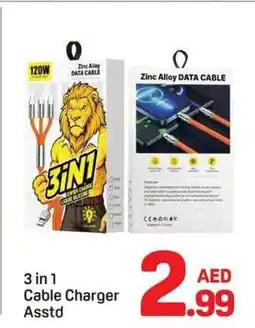 Day To Day 3 in 1 cable charger asstd offer