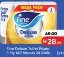 Lulu Hypermarket Fine deluxe toilet paper offer