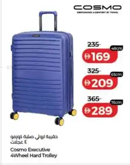 Lulu Hypermarket Cosmo Executive 4Wheel Hard Trolley offer