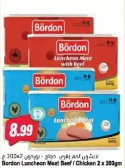 Almaya supermarket Bordon luncheon meat beef chicken offer