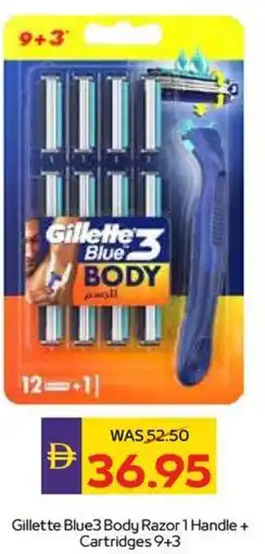 Abu Dhabi Coop Gillette Blue3 Body Razor 1 Handle + Cartridges offer