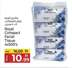 Kenz Hypermarket Royal Compact Facial Tissue 4x500's offer