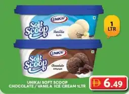 Grand Hyper Market Unikai soft scoop chocolate vanila ice cream offer