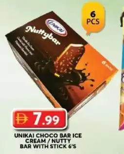 Grand Hyper Market Unikai choco bar ice cream nutty bar with stick 6's offer