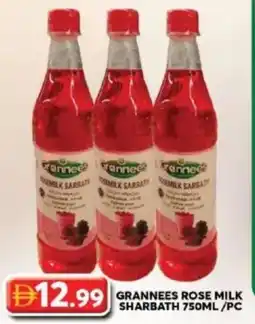 Grand Hyper Market Grannees rose milk sharbath offer