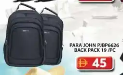 Grand Hyper Market Para john pjbp6626 back pack 19/pc offer