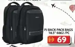 Grand Hyper Market Pj back pack bags 18.5 6662 /pc offer