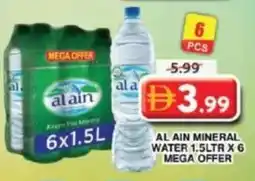 Grand Hyper Market Al ain mineral water 1.5ltr x 6 mega offer offer