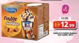 Grand Mall Sharjah Kwality fudge sundae cup offer